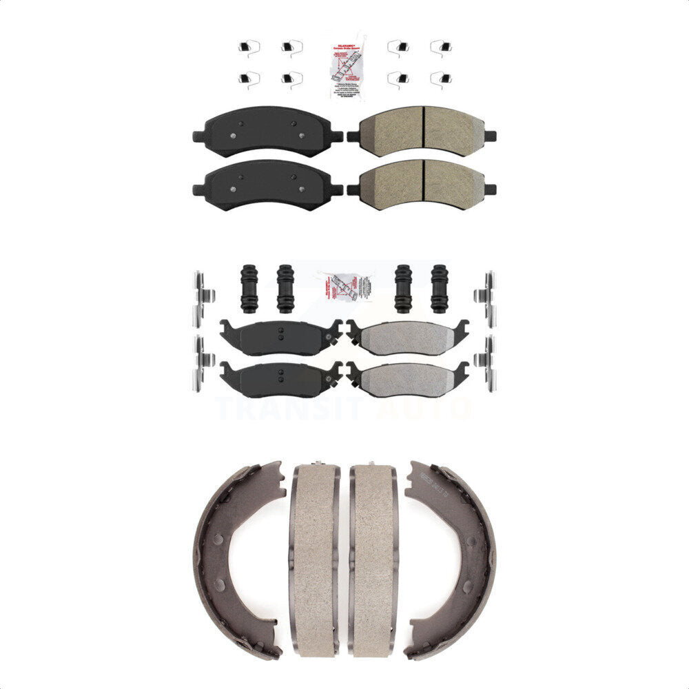 Semi-Metallic Disc Brake Pads Front Rear Kit For Dodge Ram 1500 Chrysler Aspen