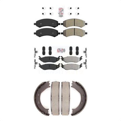 Semi-Metallic Disc Brake Pads Front Rear Kit For Dodge Ram 1500 Chrysler Aspen