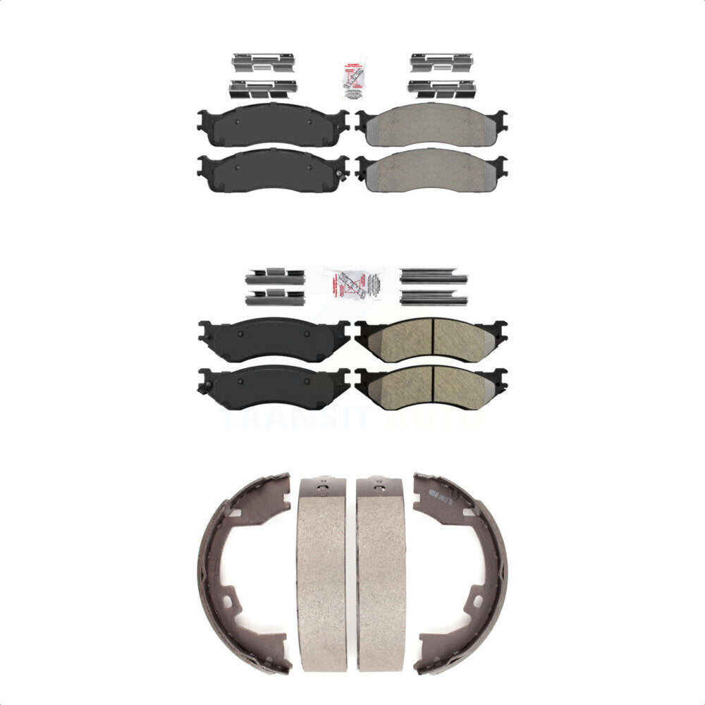 Semi-Metallic Disc Brake Pads Front Rear Kit For Dodge Ram 1500 3500 2500