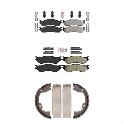 Semi-Metallic Disc Brake Pads Front Rear Kit For Dodge Ram 1500 3500 2500