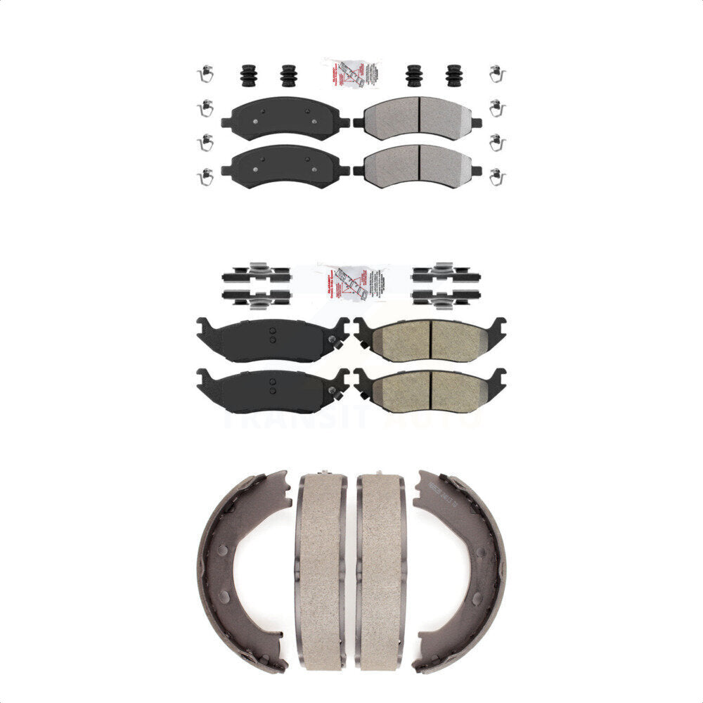 Semi-Metallic Disc Brake Pads Front Rear Kit For Dodge Ram 1500 Chrysler Aspen