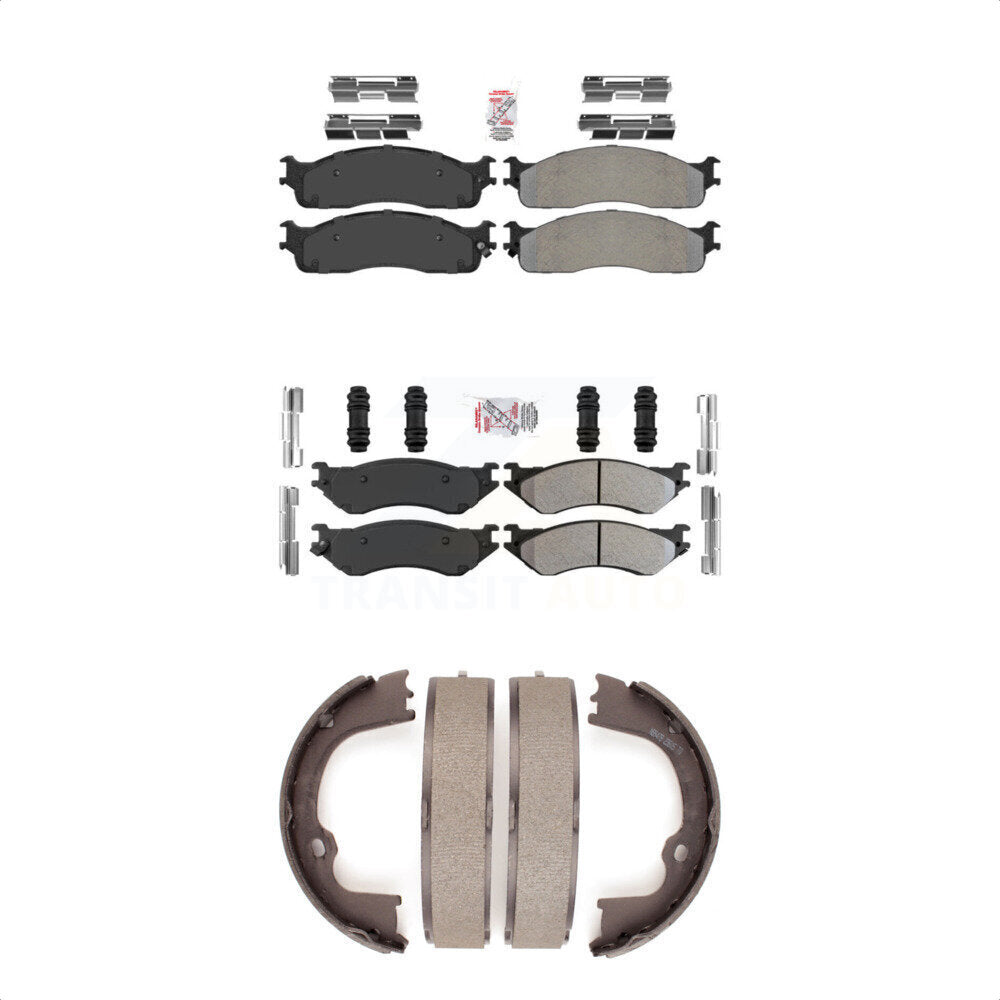 Semi-Metallic Disc Brake Pads Front Rear Kit For Dodge Ram 1500