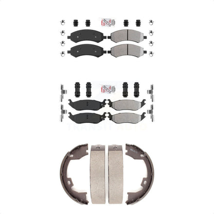 Semi-Metallic Disc Brake Pads Front Rear Kit For Dodge Ram 1500
