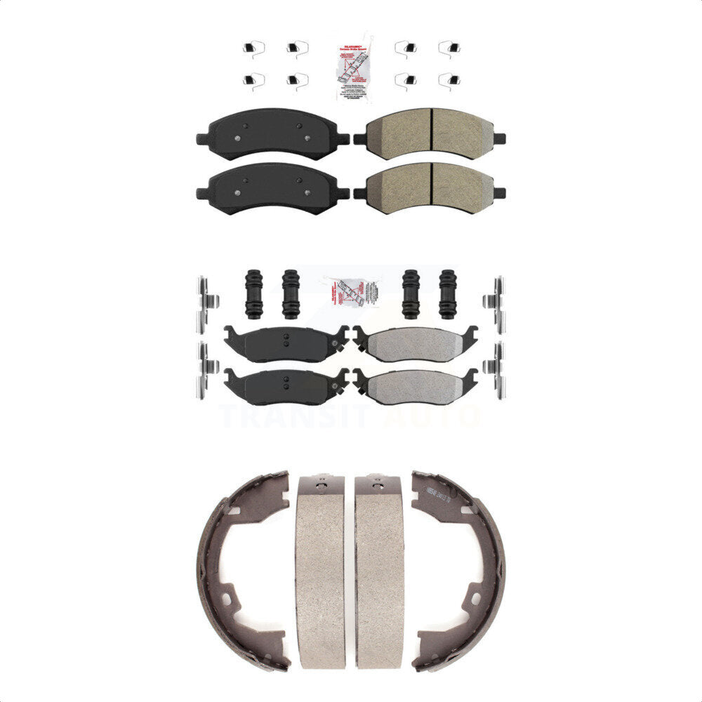 Semi-Metallic Disc Brake Pads Front Rear Kit For Dodge Ram 1500