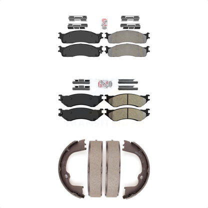 Semi-Metallic Disc Brake Pads Front Rear Kit For Dodge Ram 1500