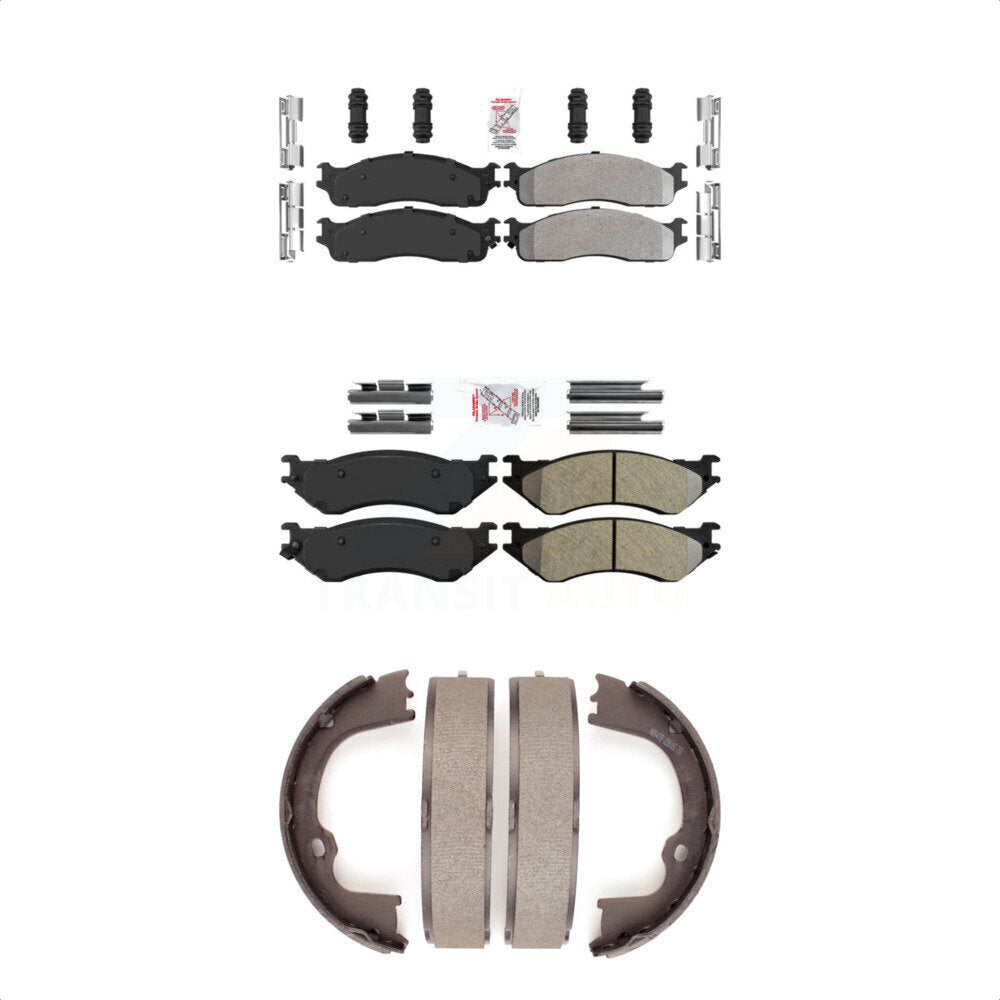 Semi-Metallic Disc Brake Pads Front Rear Kit For Dodge Ram 1500