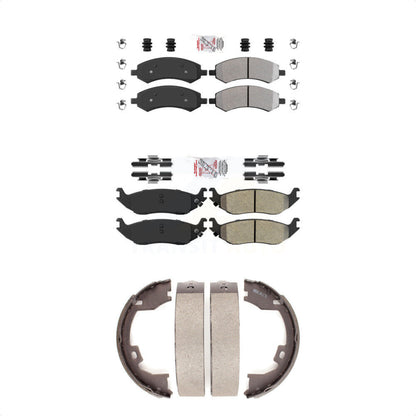 Semi-Metallic Disc Brake Pads Front Rear Kit For Dodge Ram 1500