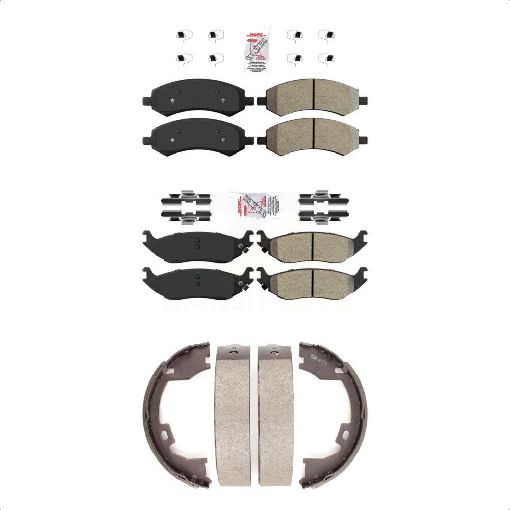 Semi-Metallic Disc Brake Pads Front Rear Kit For Dodge Ram 1500