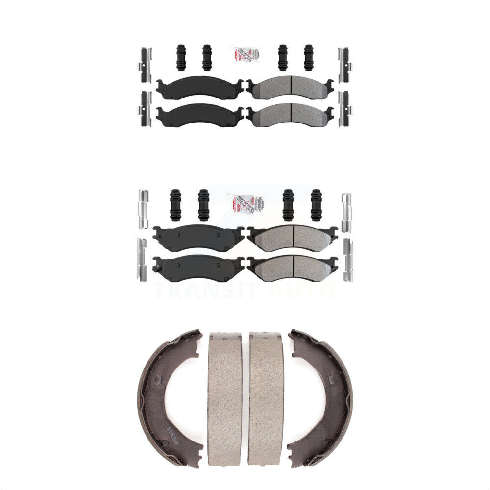 Semi-Metallic Disc Brake Pads Front Rear Kit For 2001-2002 Dodge Ram 2500 3500
