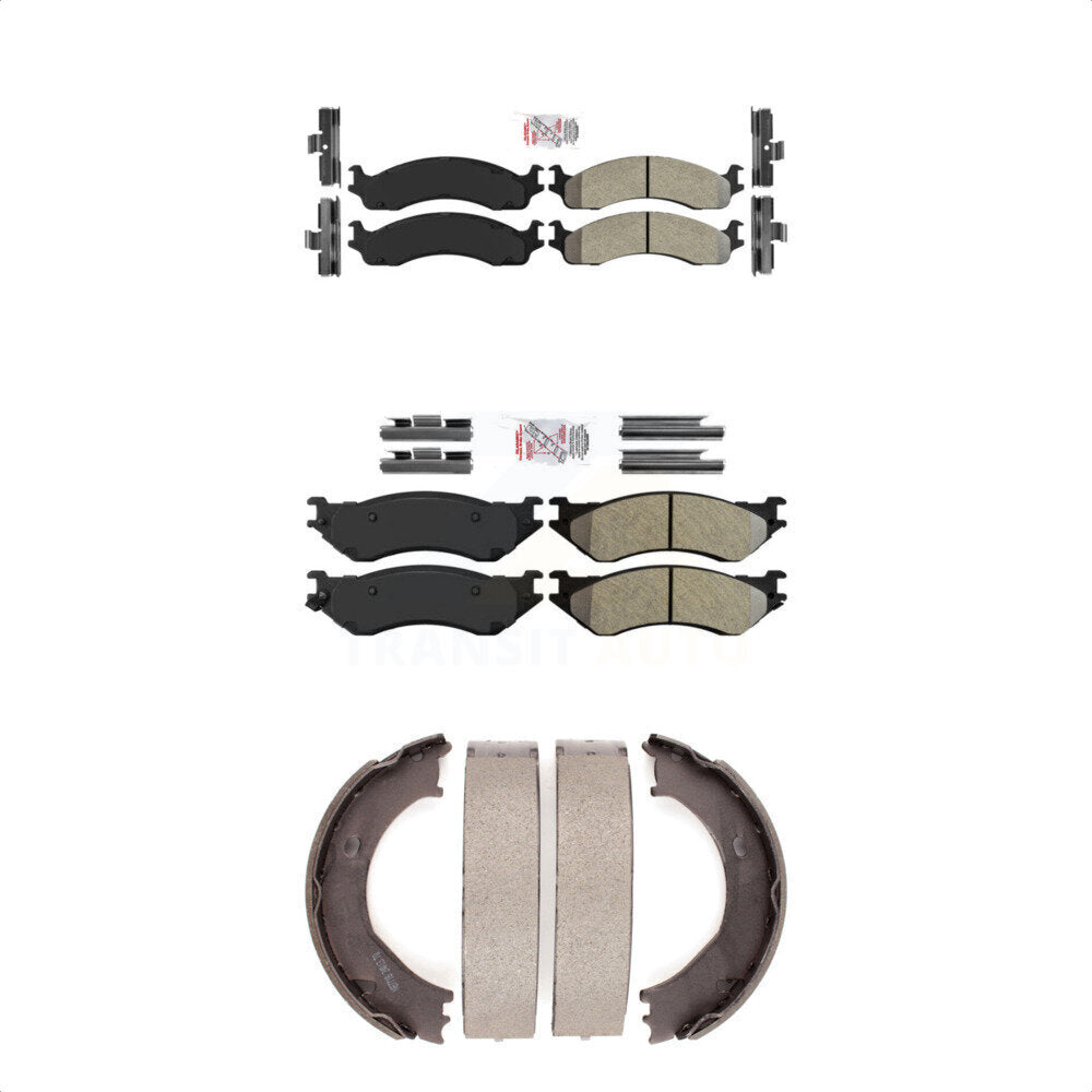 Semi-Metallic Disc Brake Pads Front Rear Kit For 2001-2002 Dodge Ram 2500 3500