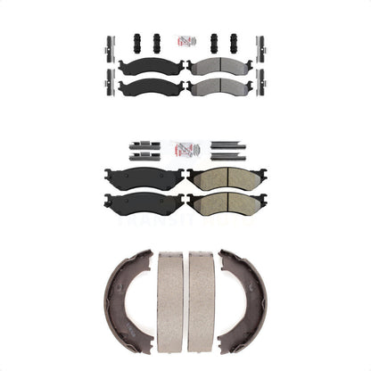 Semi-Metallic Disc Brake Pads Front Rear Kit For 2001-2002 Dodge Ram 2500 3500