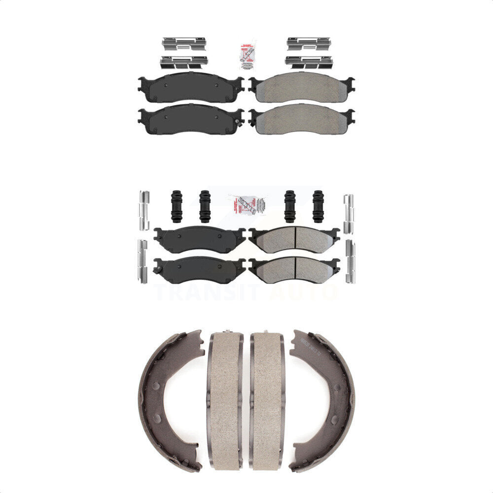 Semi-Metallic Disc Brake Pads Front Rear Kit For Dodge Ram 1500