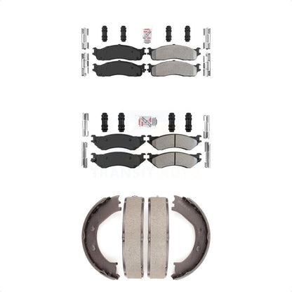Semi-Metallic Disc Brake Pads Front Rear Kit For Dodge Ram 1500