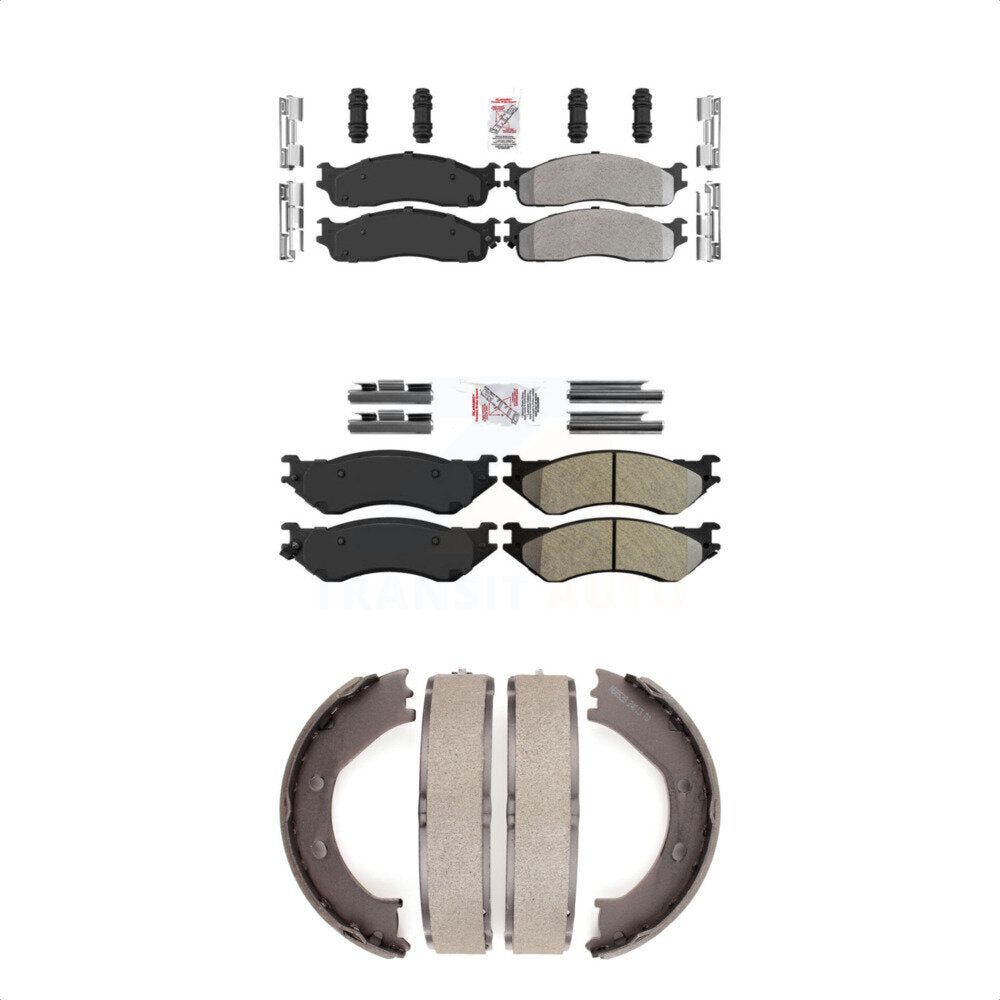 Semi-Metallic Disc Brake Pads Front Rear Kit For Dodge Ram 1500