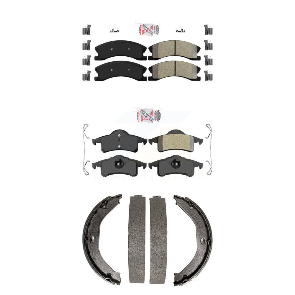 Semi-Metallic Disc Brake Pads Front Rear Kit For Jeep Grand Cherokee