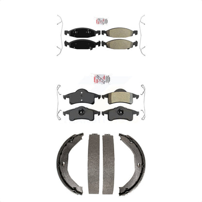 Semi-Metallic Disc Brake Pads Front Rear Kit For Jeep Grand Cherokee