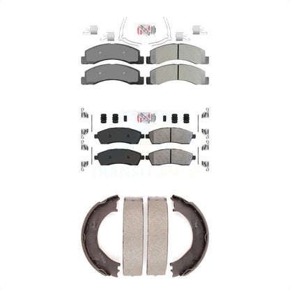 Semi-Metallic Disc Brake Pads Front Rear Kit For Ford F-350 Super Duty F-250