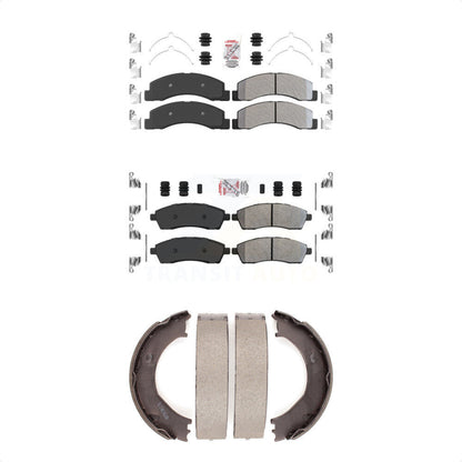 Semi-Metallic Disc Brake Pads Front Rear Kit For Ford F-350 Super Duty F-250