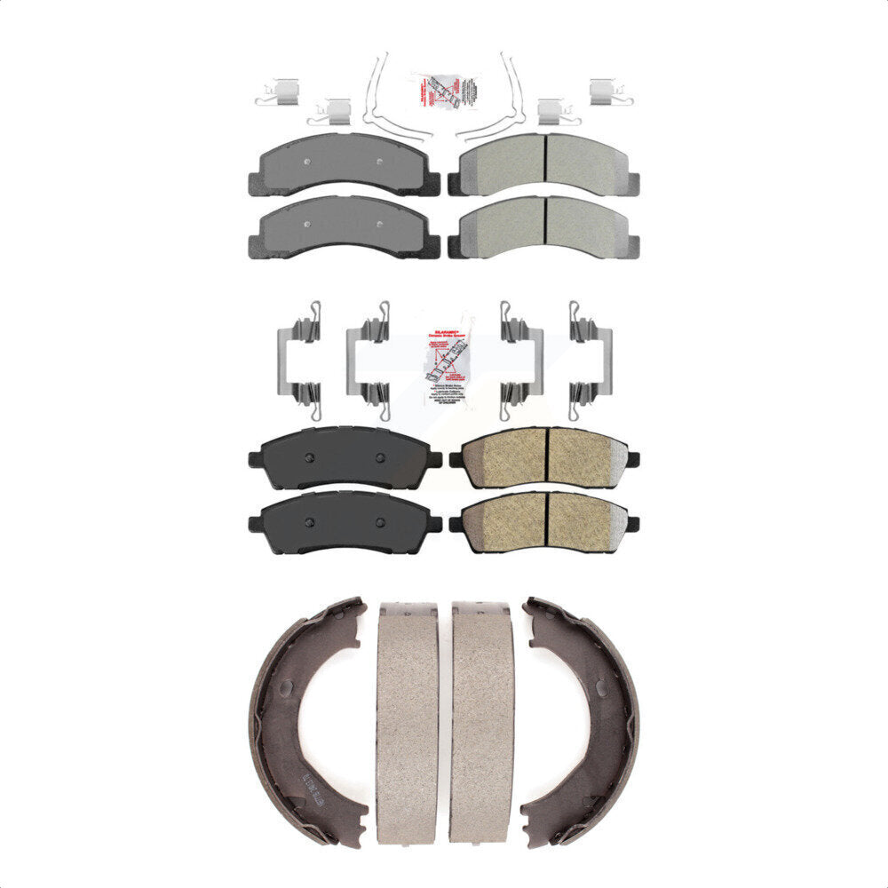 Semi-Metallic Disc Brake Pads Front Rear Kit For Ford F-350 Super Duty F-250