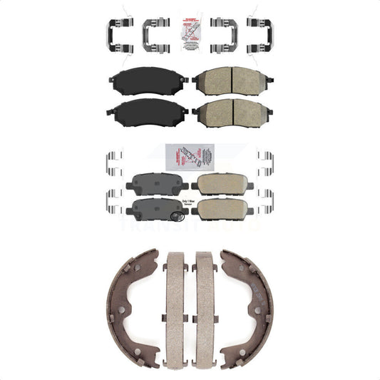 Semi-Metallic Ceramic Disc Brake Pads Front Rear Kit For INFINITI G37 G35 EX35
