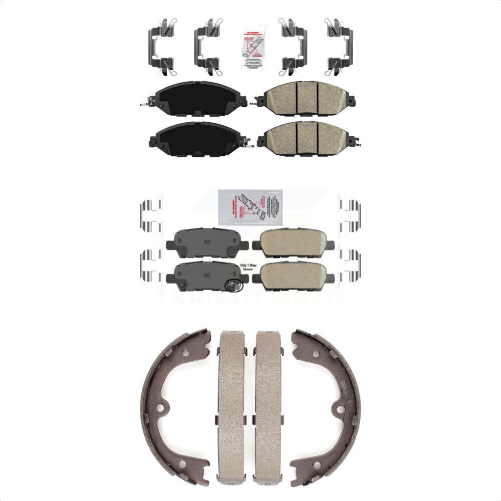 Ceramic Disc Brake Pads Front Rear Kit For Nissan Pathfinder INFINITI QX60 JX35
