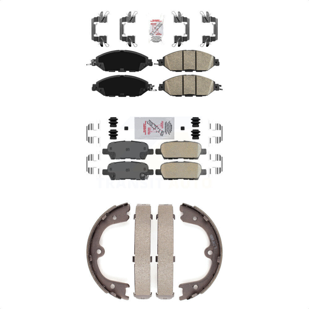 Ceramic Disc Brake Pads Front Rear Kit For Nissan Pathfinder INFINITI QX60 JX35