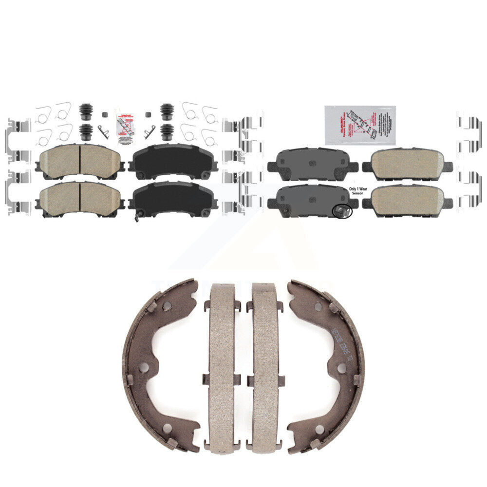 Ceramic Disc Brake Pads Front Rear Kit For 2016-2017 INFINITI QX50
