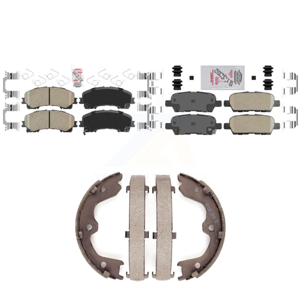 Ceramic Disc Brake Pads Front Rear Kit For 2016-2017 INFINITI QX50