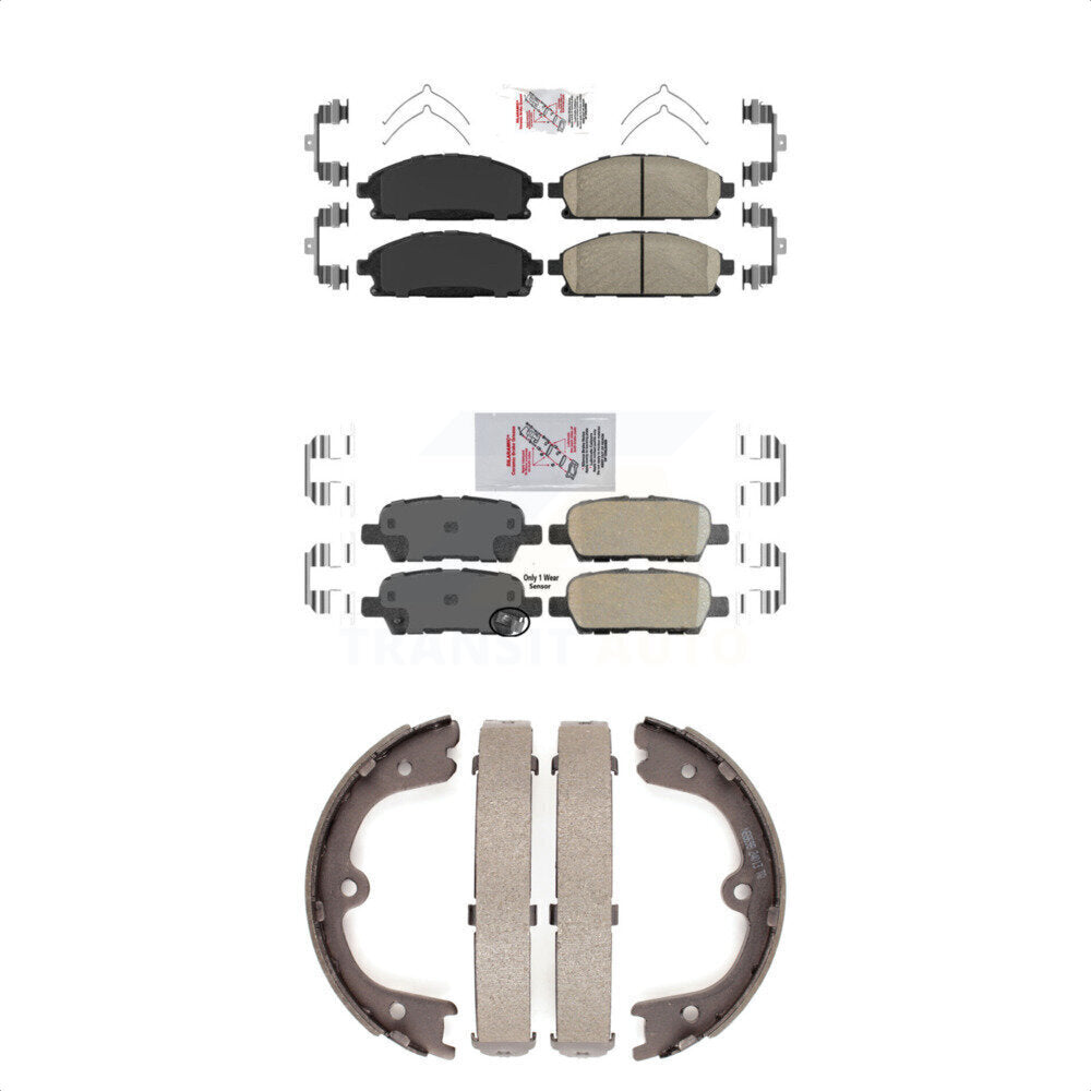 Ceramic Disc Brake Pads Front Rear Kit For 2006-2009 Nissan Quest