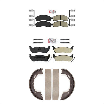 Ceramic Semi-Metallic Disc Brake Pads Front Rear Kit For Ford Ranger Mazda B2300