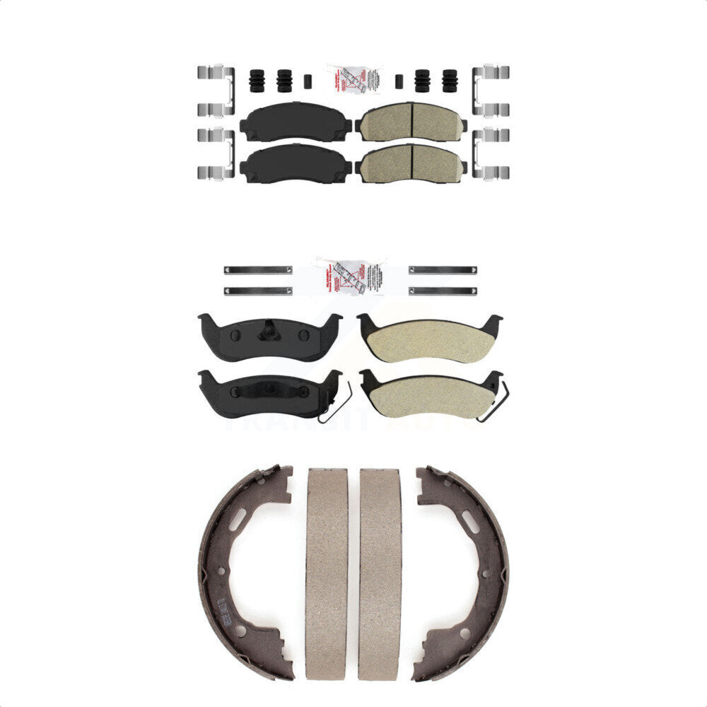 Ceramic Semi-Metallic Disc Brake Pads Front Rear Kit For Ford Ranger Mazda B2300