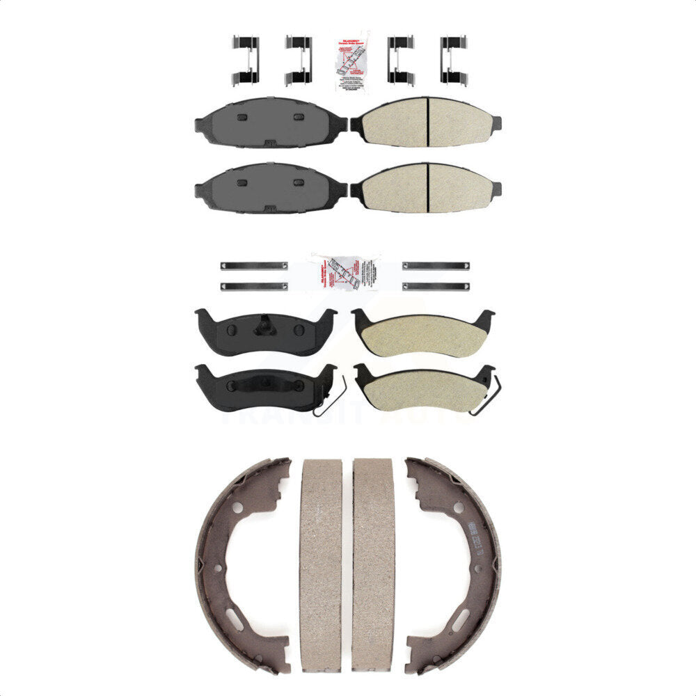 Semi-Metallic Disc Brake Pads Front Rear Kit For Mercury Grand Marquis Ford