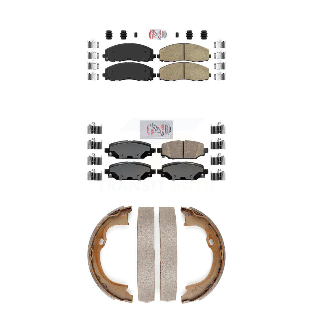 Ceramic Disc Brake Pads Front Rear Kit For Jeep Wrangler