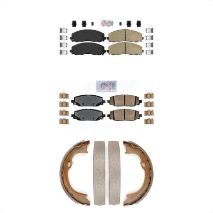 Ceramic Disc Brake Pads Front Rear Kit For Jeep Wrangler