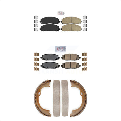 Ceramic Disc Brake Pads Front Rear Kit For Jeep Wrangler