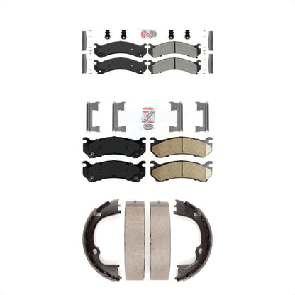Semi-Metallic Ceramic Disc Brake Pads Front Rear Kit For GMC Chevrolet Silverado