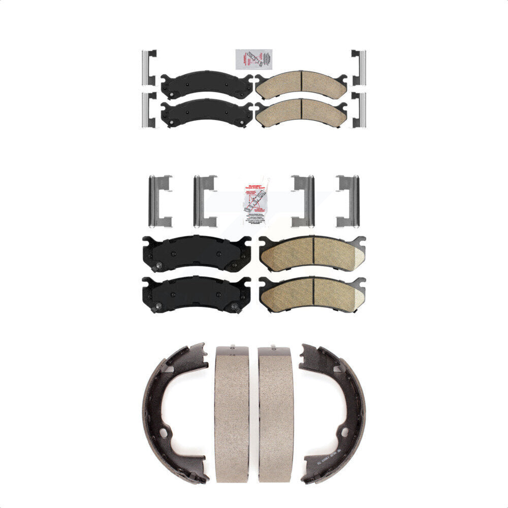 Ceramic Disc Brake Pads Front Rear Kit For GMC Chevrolet Silverado 2500 HD 3500