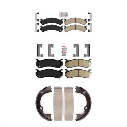 Ceramic Disc Brake Pads Front Rear Kit For GMC Chevrolet Silverado 2500 HD 3500