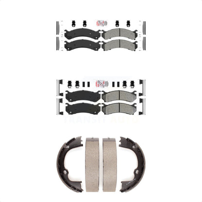 Semi-Metallic Disc Brake Pads Front Rear Kit For GMC Chevrolet Silverado 2500 HD