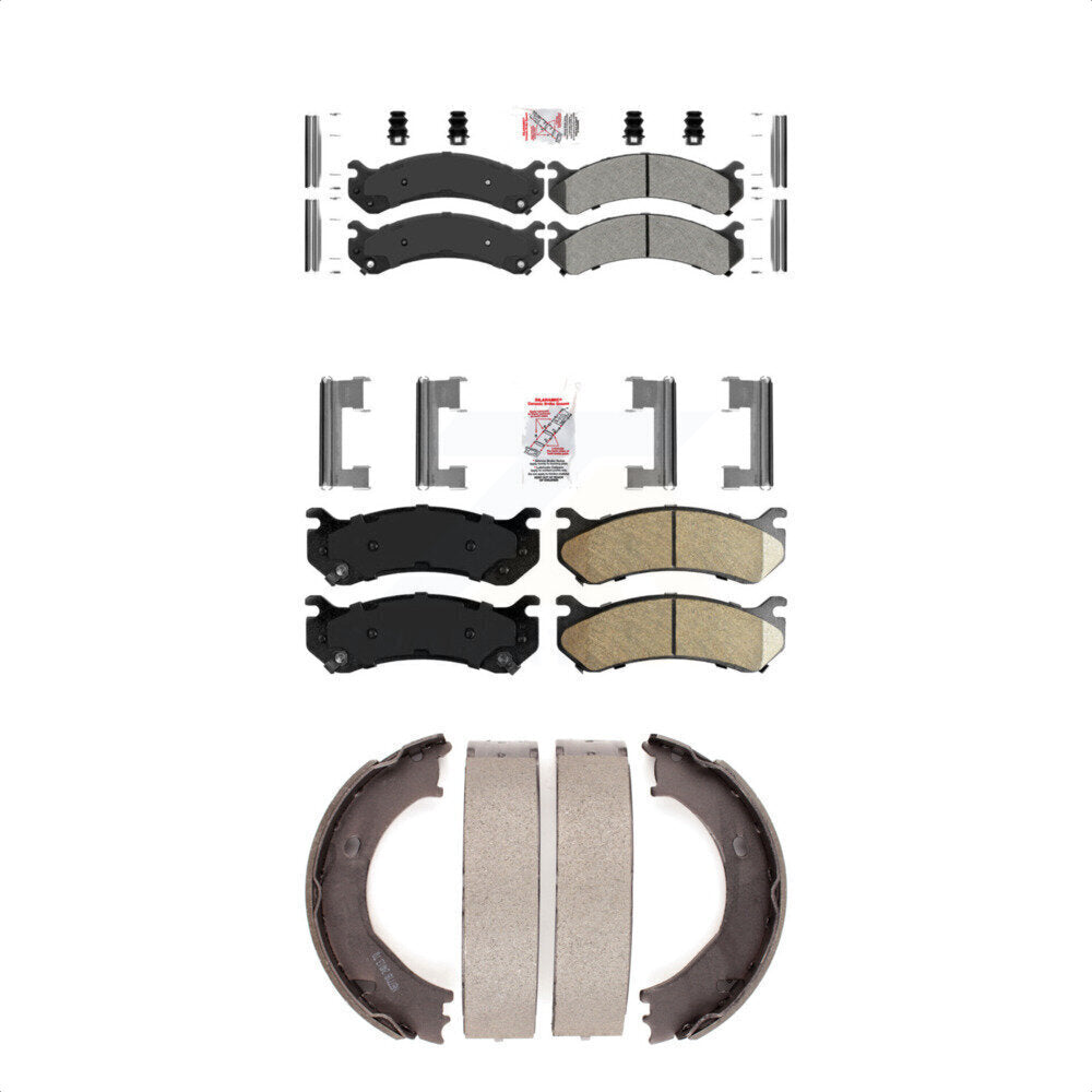 Semi-Metallic Ceramic Disc Brake Pads Front Rear Kit For Chevrolet GMC Sierra HD