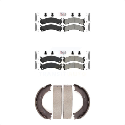 Semi-Metallic Disc Brake Pads Front Rear Kit For Chevrolet GMC Silverado 3500 HD