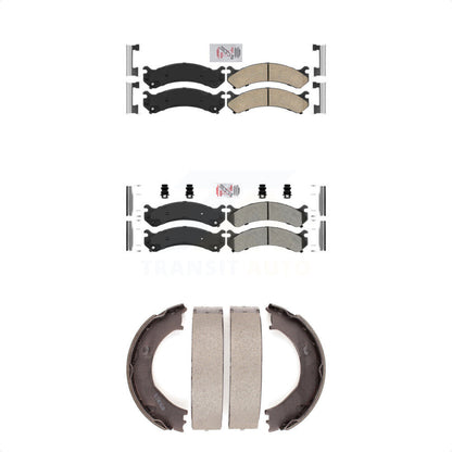 Ceramic Semi-Metallic Disc Brake Pads Front Rear Kit For Chevrolet GMC Silverado