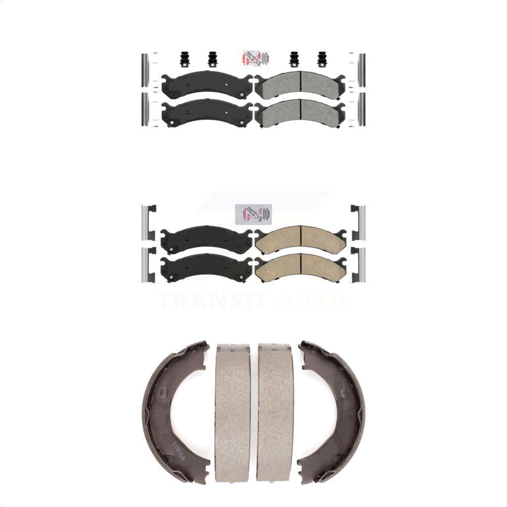 Semi-Metallic Ceramic Disc Brake Pads Front Rear Kit For Chevrolet GMC Silverado