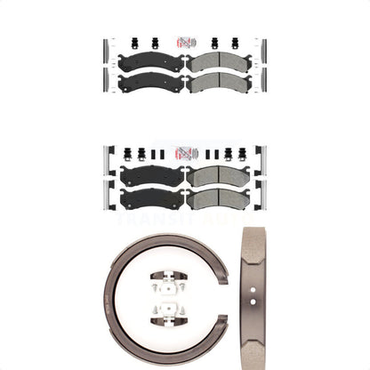 Semi-Metallic Disc Brake Pads Front Rear Kit For GMC Chevrolet Sierra 2500 HD XL