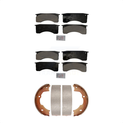 Semi-Metallic Disc Brake Pads Front Rear Kit For GMC Chevrolet C5500 Kodiak