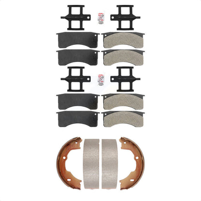 Semi-Metallic Disc Brake Pads Front Rear Kit For GMC Chevrolet C5500 Kodiak
