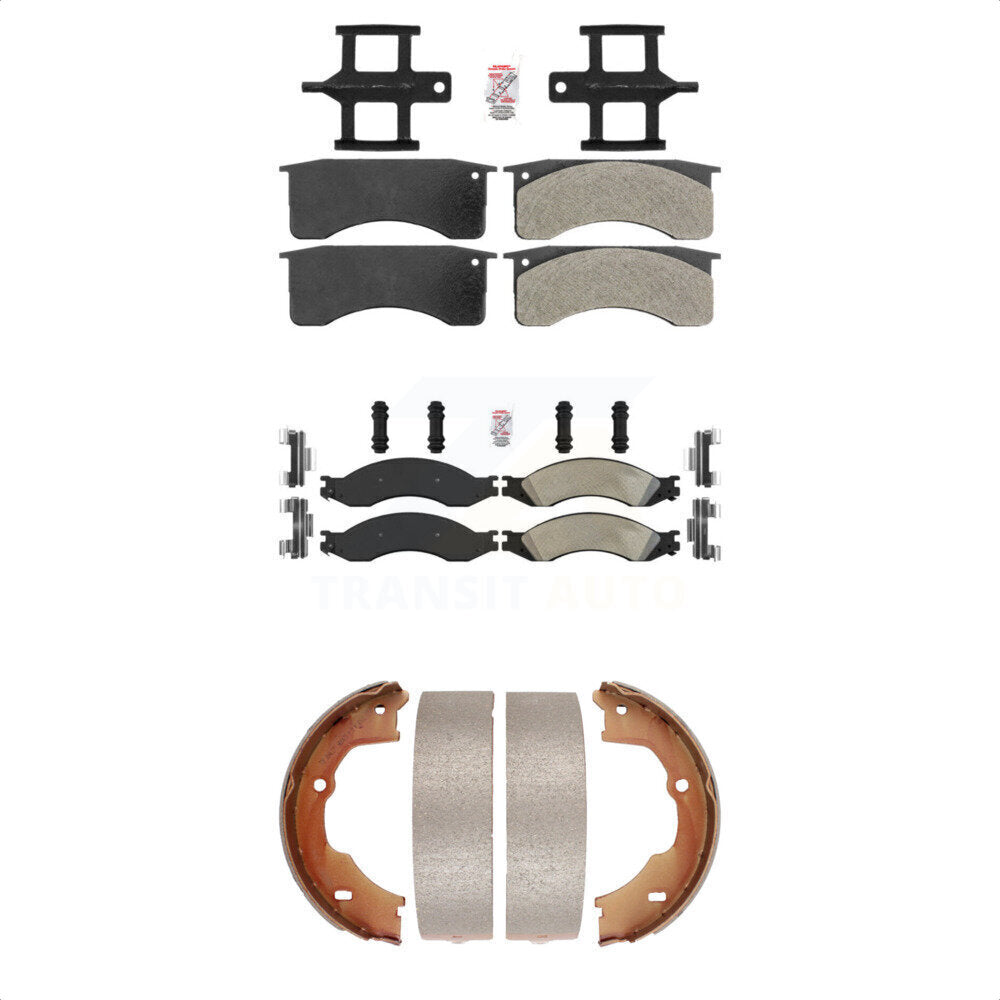 Semi-Metallic Disc Brake Pads Front Rear Kit For 2009 GMC Chevrolet C4500 Kodiak