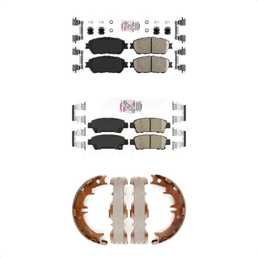 Ceramic Disc Brake Pads Front Rear Kit For 2004-2010 Toyota Sienna