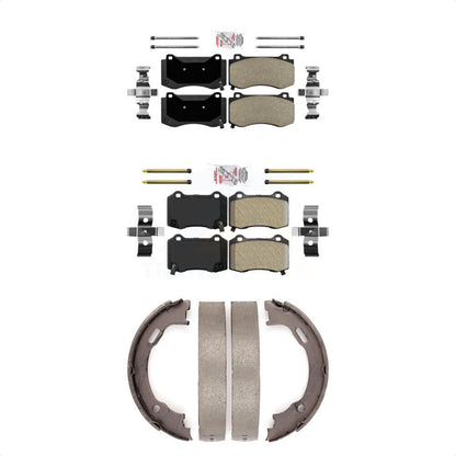Semi-Metallic Disc Brake Pads Front Rear Kit For Dodge Chrysler 300 Charger