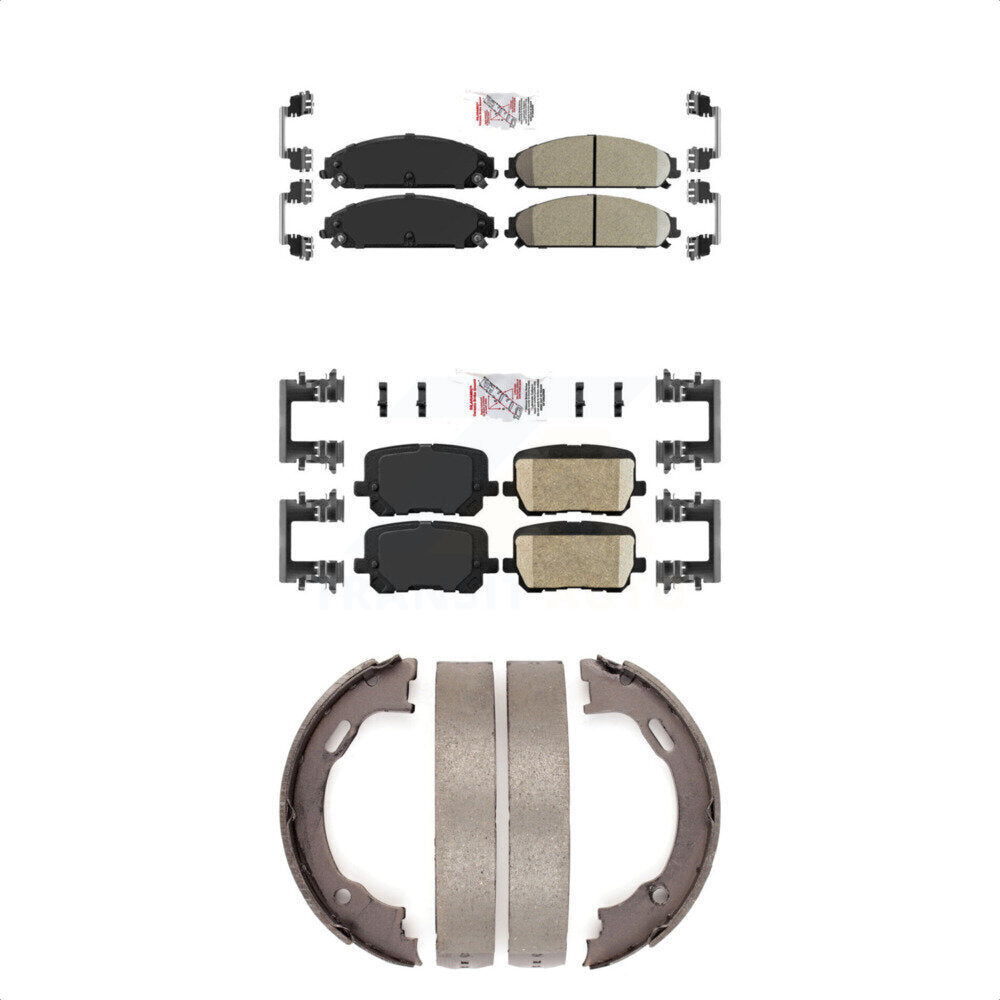 Ceramic Disc Brake Pads Front Rear Kit For Dodge Charger Pursuit with RWD 5.7L